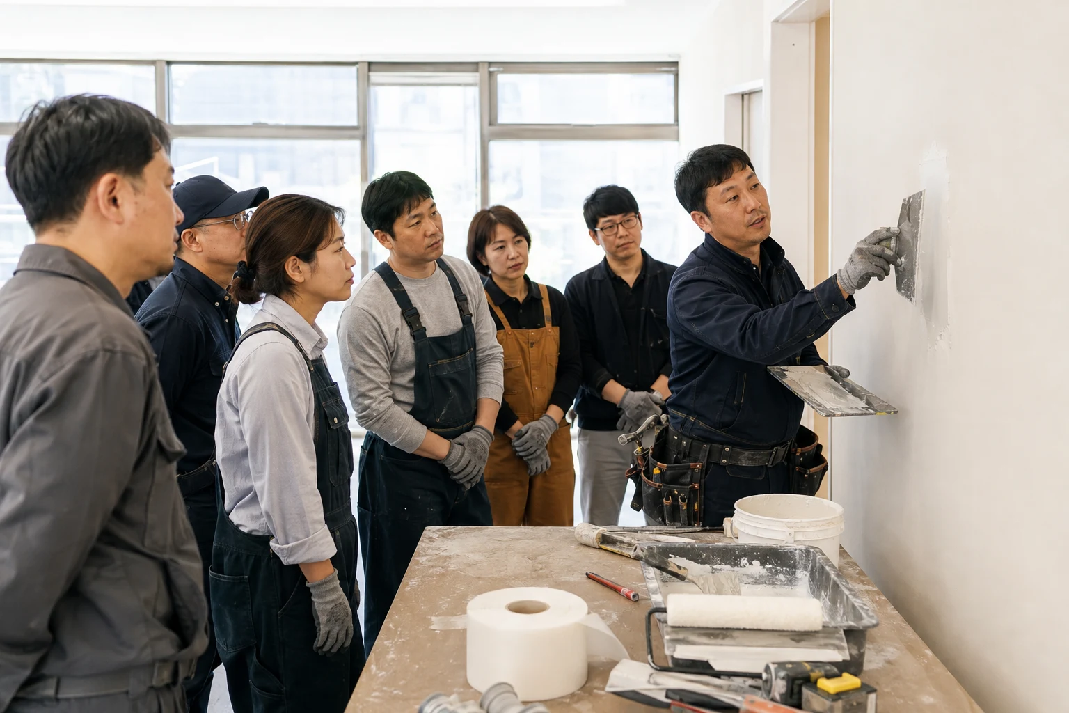 목공 기술을 활용한 창틀 보수 작업